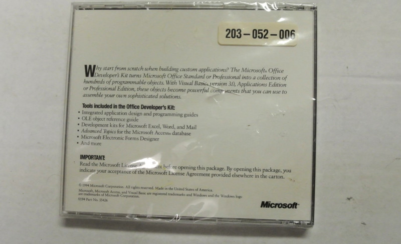 Microsoft Office Developer's Kit CD-ROM 1994 NEW/SEALED gallery