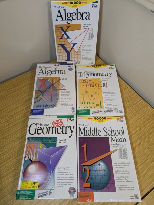 KSE Pro One Multimedia CD Lot of 4 Math Programs Geometry Trigonometry Algebra