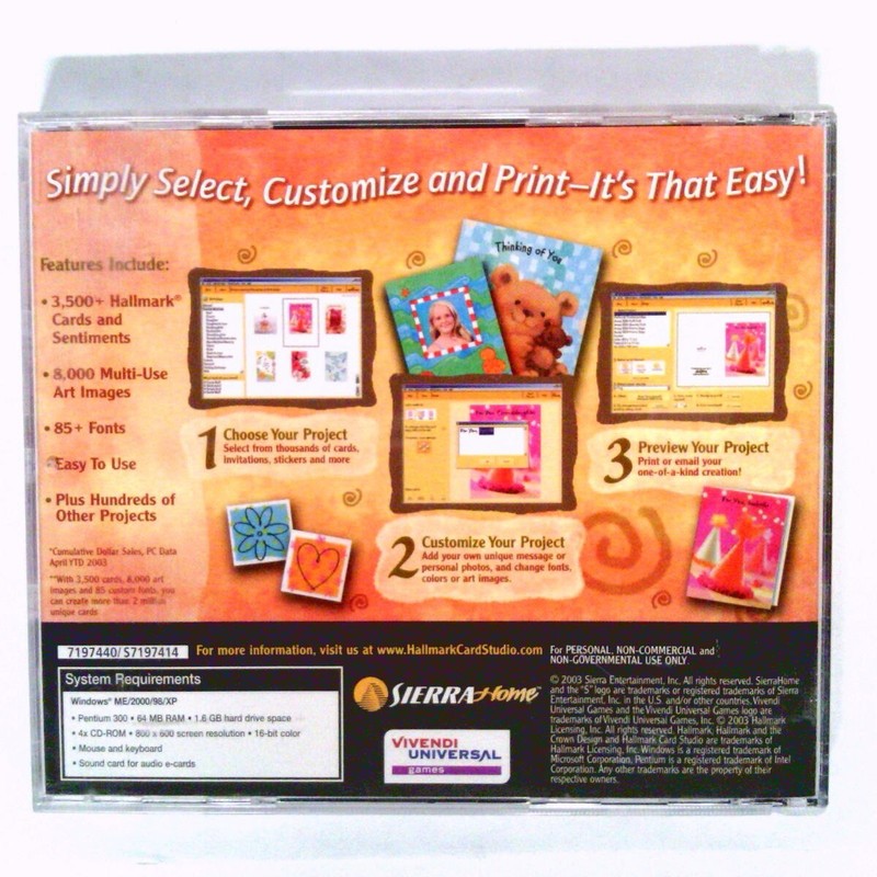 ✅ Card Studio~2003~PC~2 CD-ROMs~SierraHome gallery