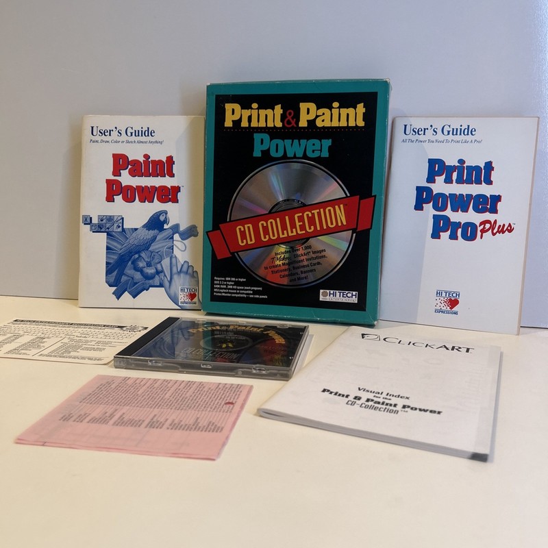Print & Paint Power CD Collection Click Art Collection (PC CD-ROM, 1994, Box)
