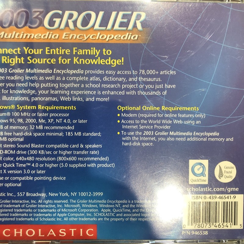 2003 Grolier Multimedia Encyclopedia User’s Guide SEALED Deluxe Edition Windows gallery