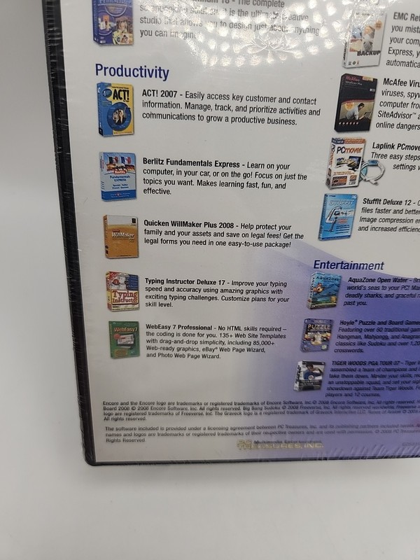 PC Treasures, INC Ultimate Software Suite Cd ROM PC Software New/Sealed gallery
