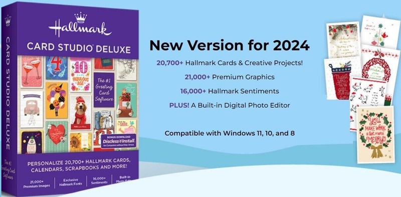 Latest Hallmark Card Studio Deluxe Sealed DVDs, Windows 11 10 8, Ships Worldwide