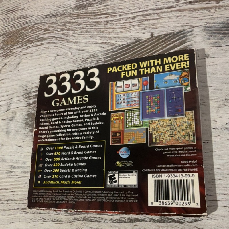 Viva Media 3333 Games PC CD-ROM Games Collection, Windows, MPN 1-933413-99-9 gallery