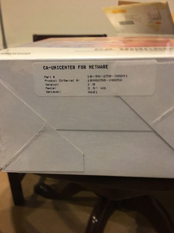 RARE AUTHENTIC$60K BRAND NEW SHRINK WRAPPED CA-UNICENTER SSMS FOR NOVELL NETWARE gallery