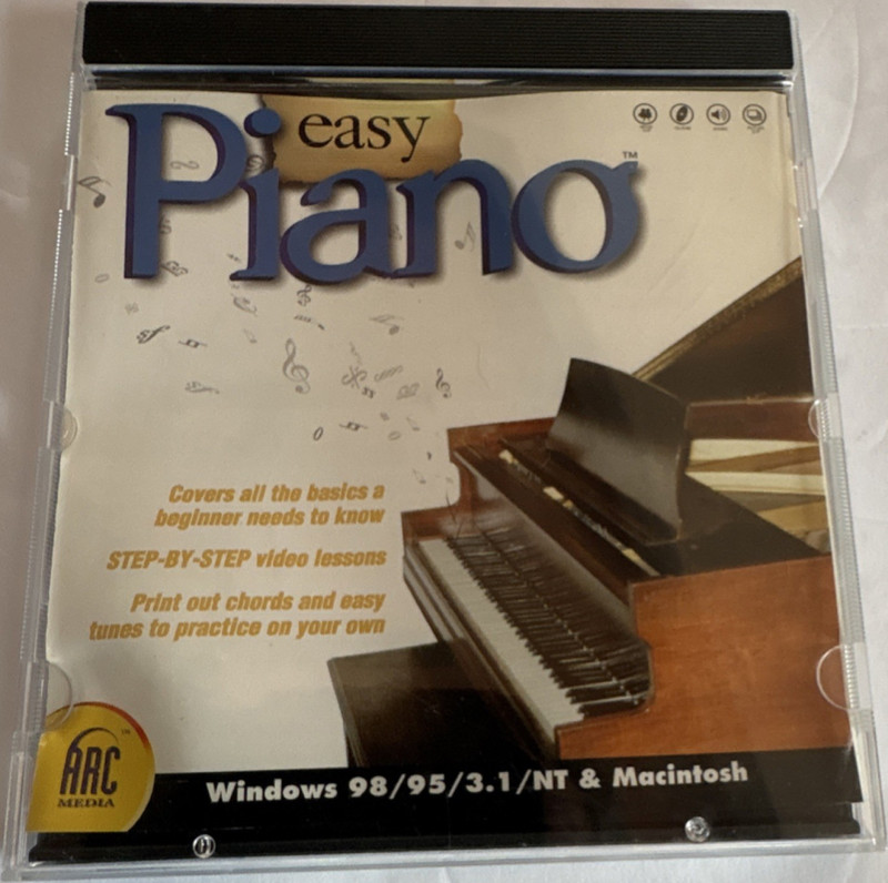arcMedia Easy Piano CD-ROM for Windows NT 98 95 3.1 & Macintosh