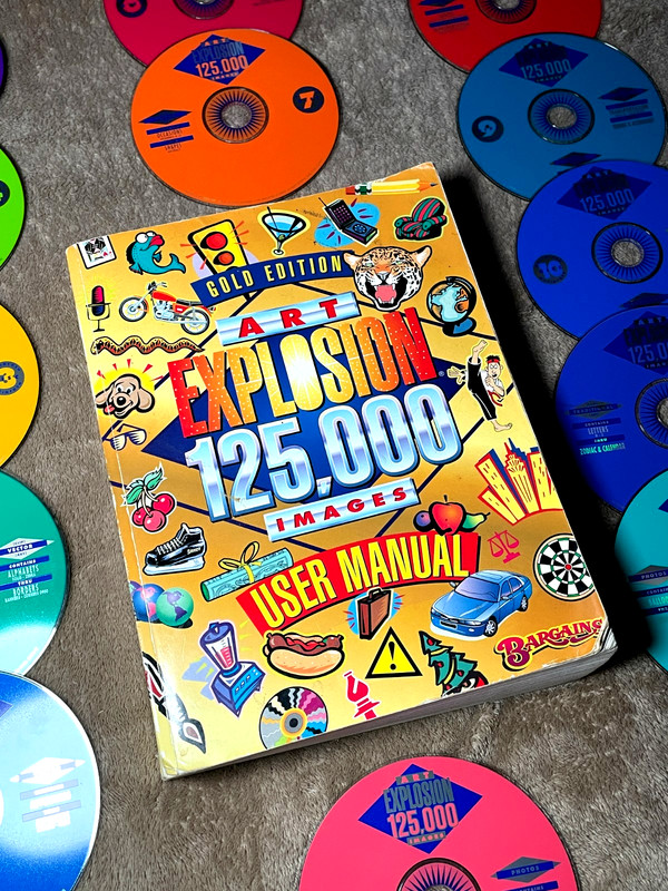 Art Explosion 125,000 Images Gold Edition User Manual & 13 CD-ROM Disk Set 1996 gallery
