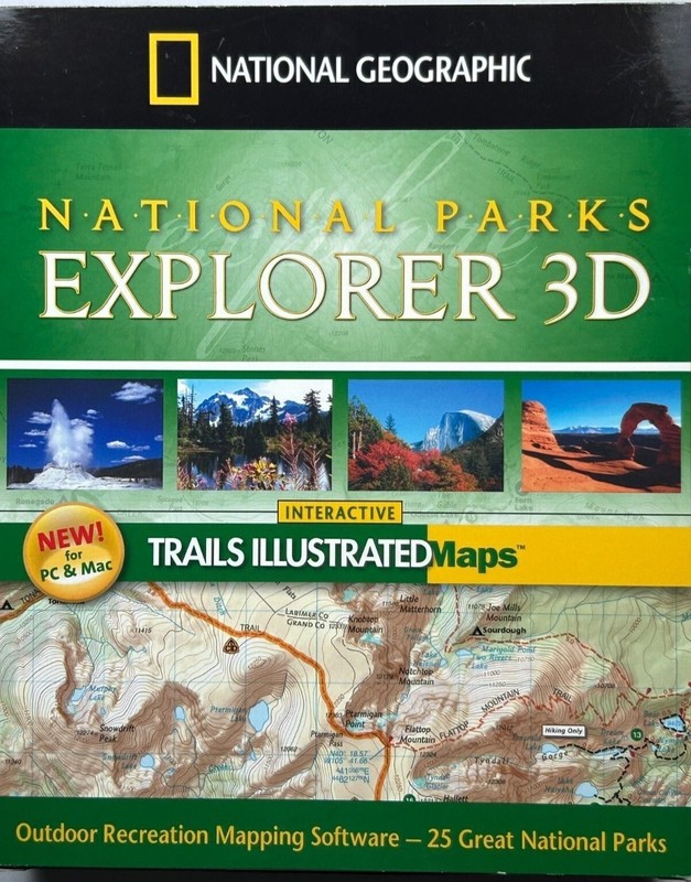 National Geographic Great Smoky Mountains Park Trails Explorer 3D CD-ROM PC Mac