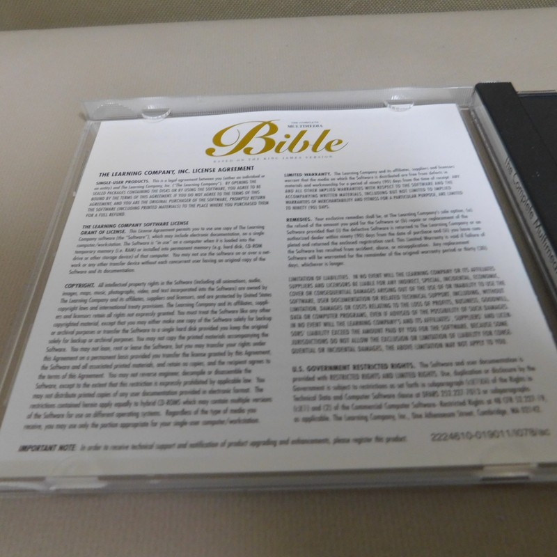 The Complete Multimedia Bible 1998 CD-ROM (VG) James Earl Jones VGC Disc Clean gallery