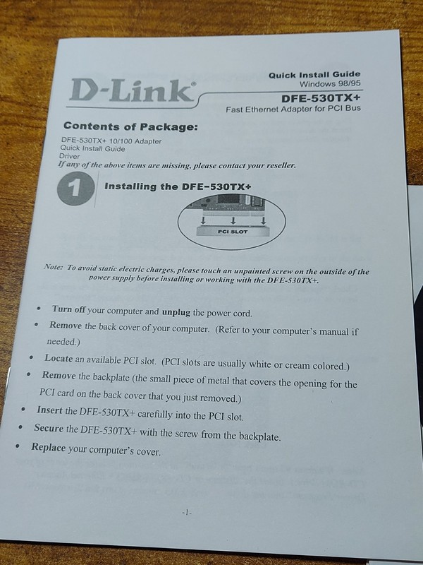 D-Link DFE-530TX+ PCI Adapter Drivers & Manual CD (Macintosh, Linux, Windows) gallery