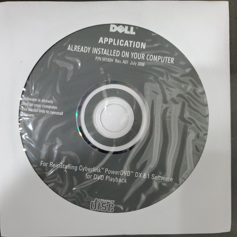 Dell Cyberlink PowerDVD DX 8.1 for DVD Playback Genuine Driver New Sealed
