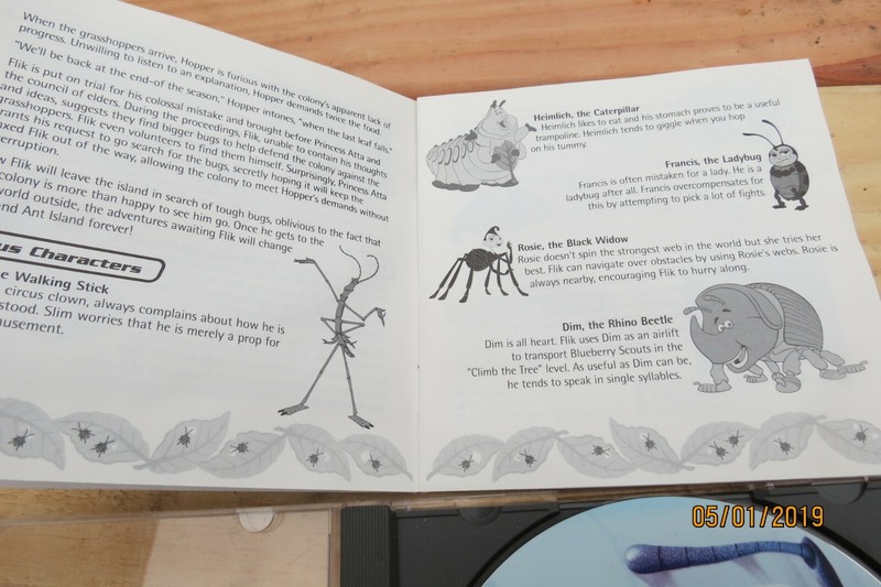 Disney Pixar a bug's life cd action game with program handbook gallery