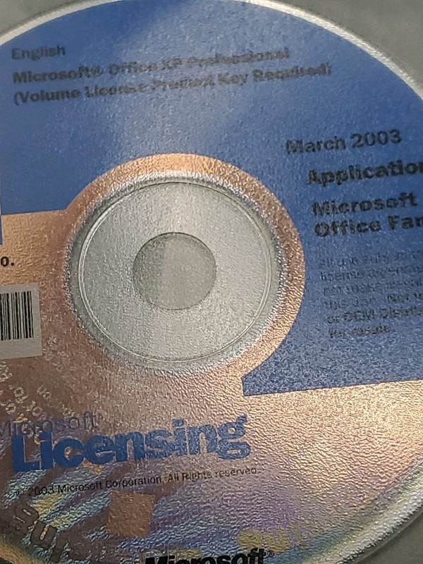 Microsoft Licensing March 2003 Office XP Professional PC Software gallery