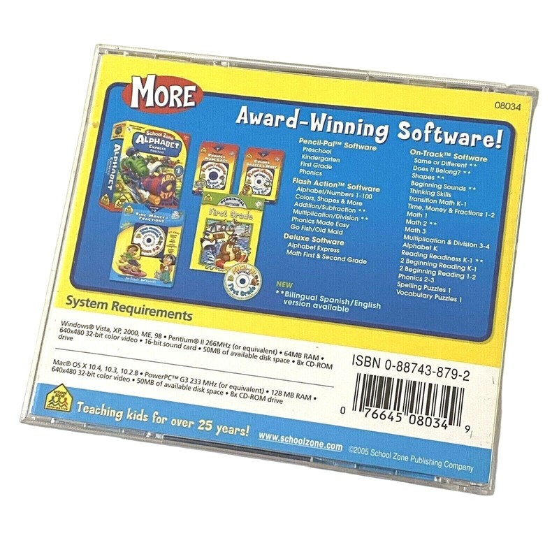 School Zone Transition Math K-1 CD-ROM Educational Homeschool Computer Game gallery