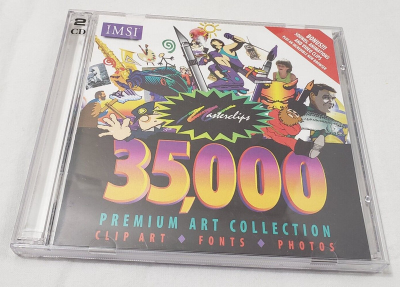 PC Masterclips 35000 Premium Image Collection Software- 2 CDs +CATALOG 1996 gallery