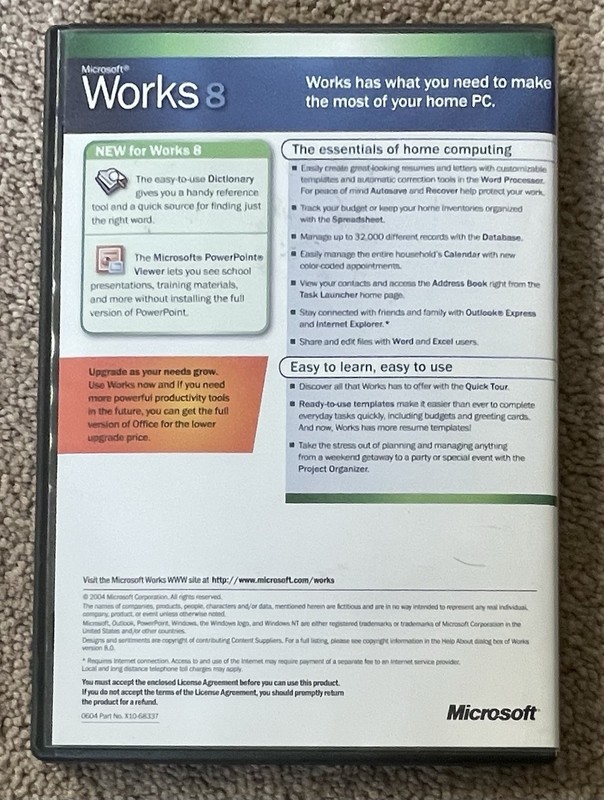 Microsoft Works 8- Includes Both Case & CD 2004 gallery