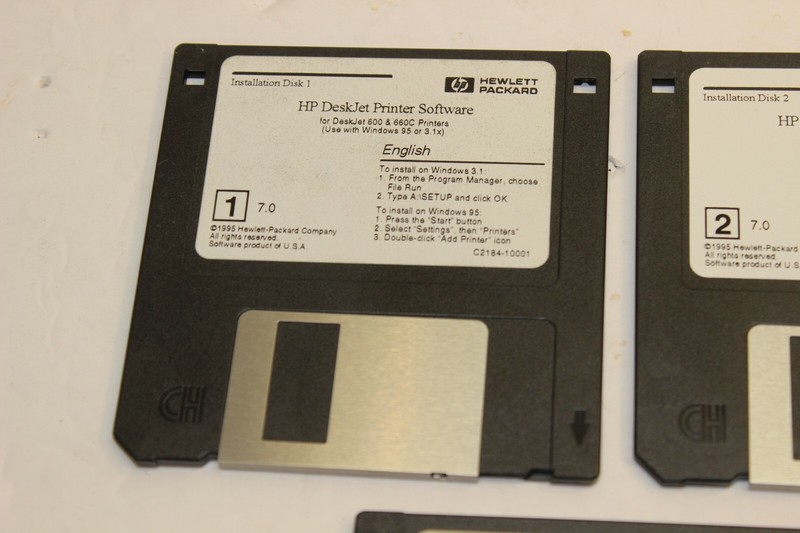 HP Deskject Printer Software DeskJet 600 660C Series Windows 95 PC floppy disc gallery