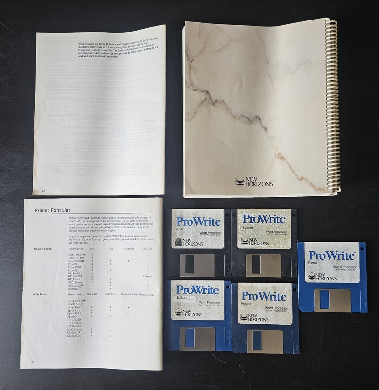 Commodore Amiga Pro Write gallery
