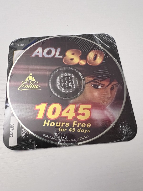 (1) Vintage AOL CD New Version8.0 Anime Character Ryu New Sealed America Online
