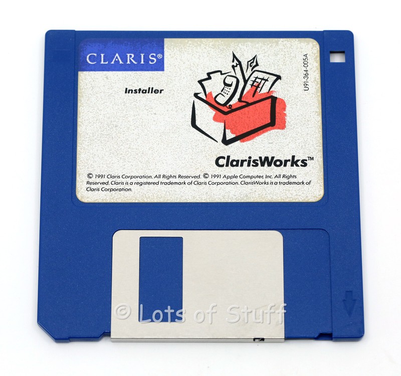 Claris ClarisWorks Software For Mac On 3.5 – Inch Floppy Disks Vintage No SN