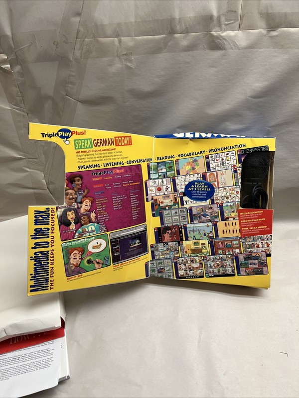 Living Language Multimedia TriplePlay Plus GERMAN/Book Microphone Windows CD RM gallery