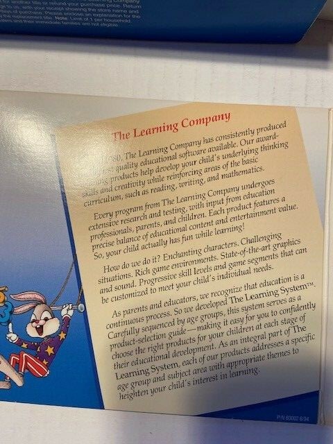 THE LEARNING COMPANY DELUXE MATH RABBIT CD-ROM SOFTWARE with guide and box gallery