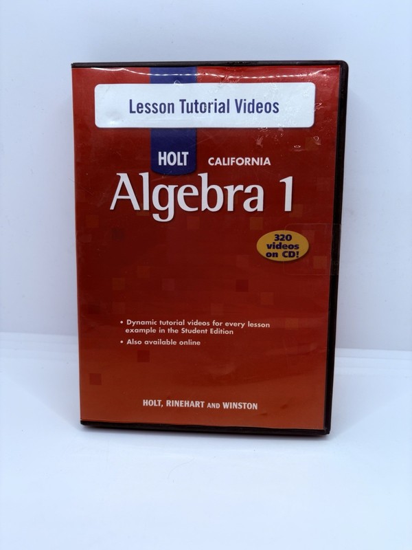 Algebra 1, Grade 8 Lesson Tutorial Video Cd-rom: Holt Algebra 1 C