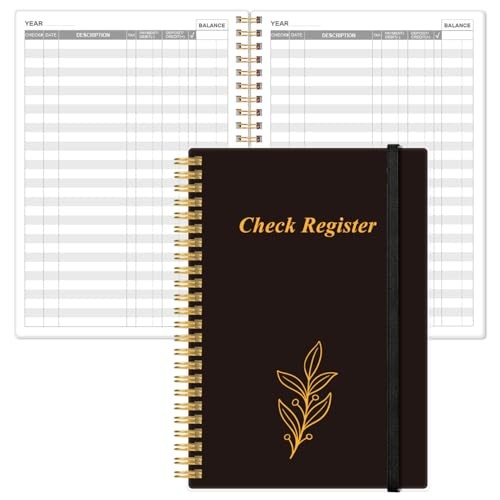 Check Register - A5 Checkbook Register for Personal Checkbook, Expense Black