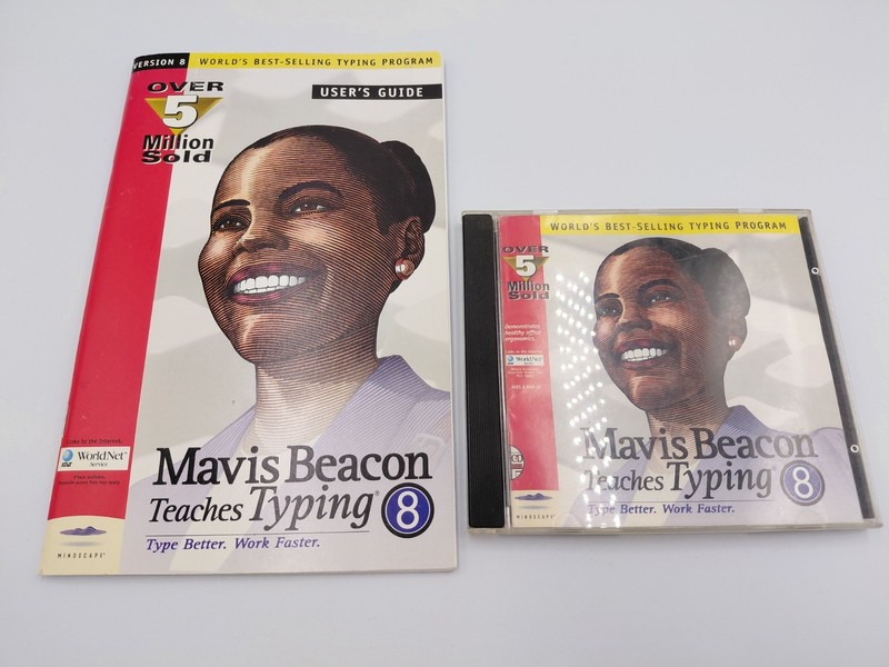 Mavis Beacon Teaches Typing Version 8 For Windows 95 Jewel Case + User’s Guide