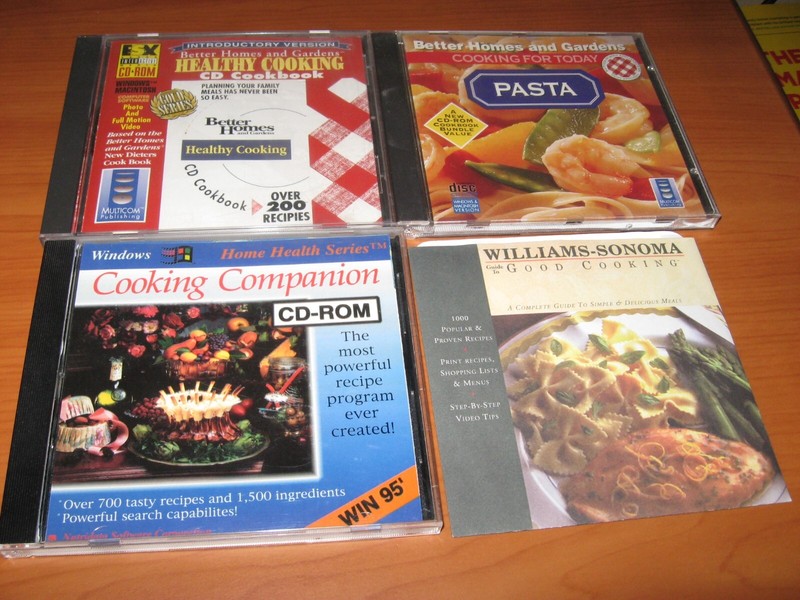Lot of 4 Cooking Recipes CD’s * Better Homes & Gardens Williams Sonoma Healthy