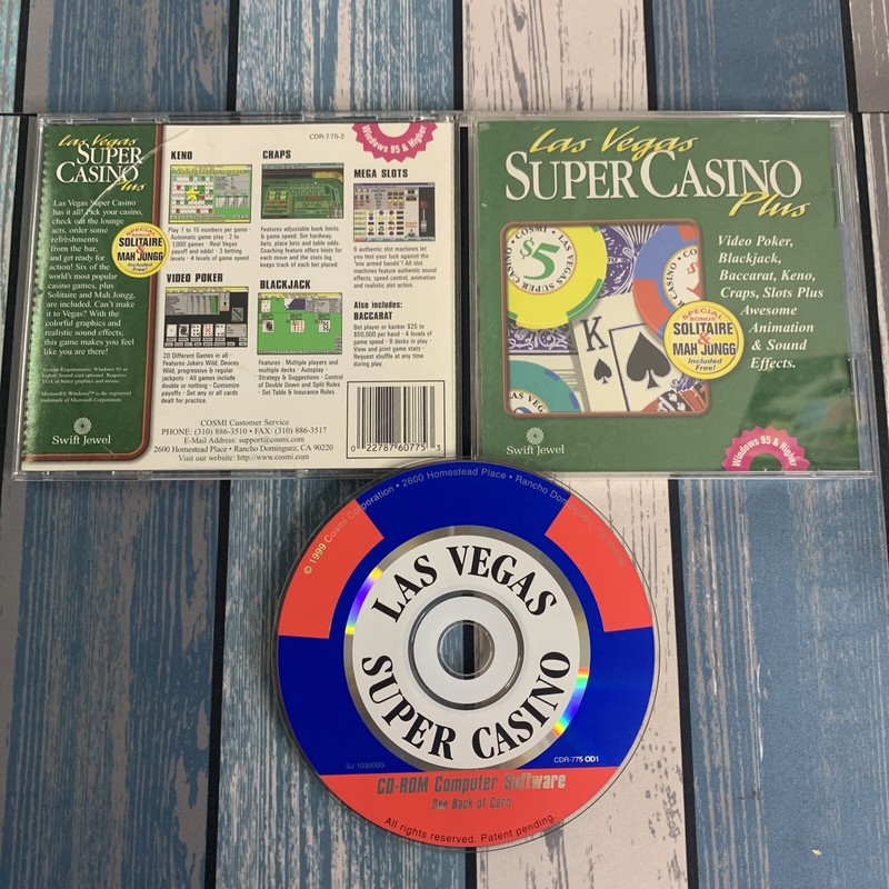 Las Vegas Super Casino Plus PC CD ROM Windows 95 CIB