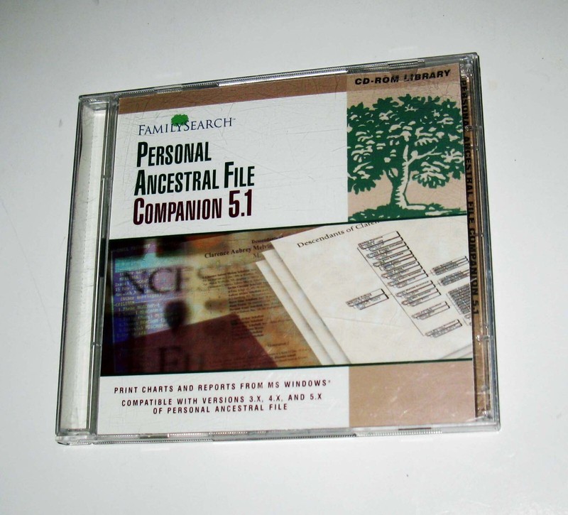 2001 FamilySearch Personal Ancestral File Companion 5.1 CD-ROM 50128 Windows 95 gallery