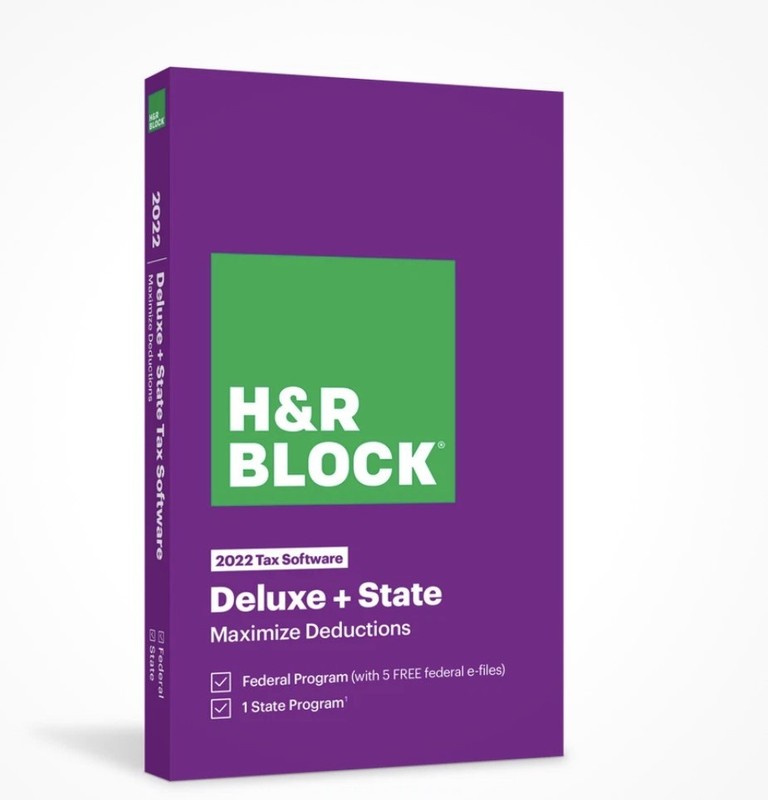 H&R Block Tax Software Deluxe + State 2022