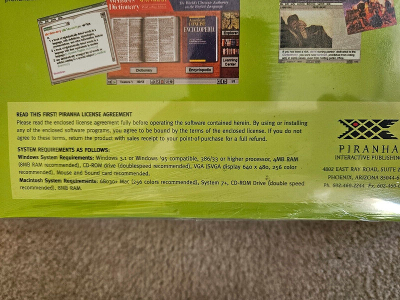 The Academic Edge Piranha Pack Win/Mac Win 95 10 CD Set NEW/SEALED gallery