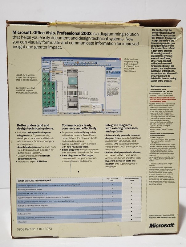 Microsoft Office: Visio Professional 2003 With Product Key & Manual ~ Excellent gallery