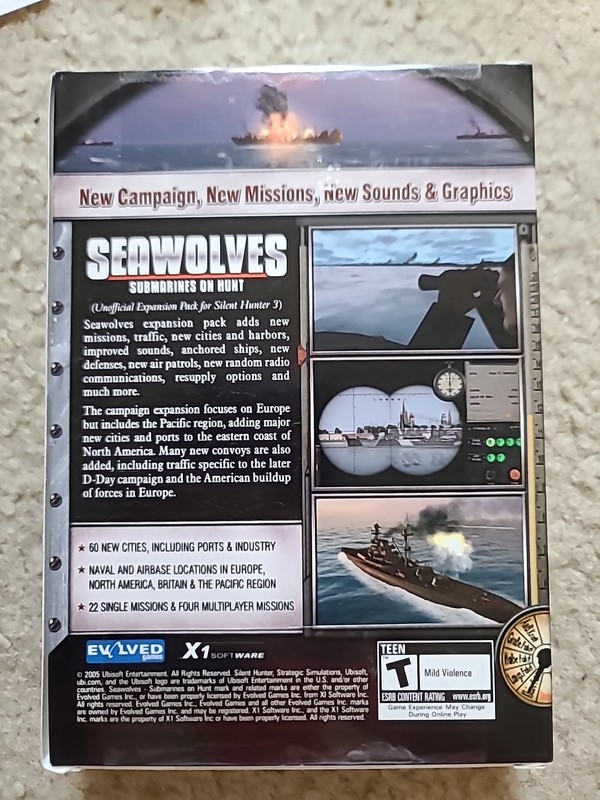 Seawolves: Submarines On Hunt For Silent Hunter III PC CD naval war game add-on! gallery