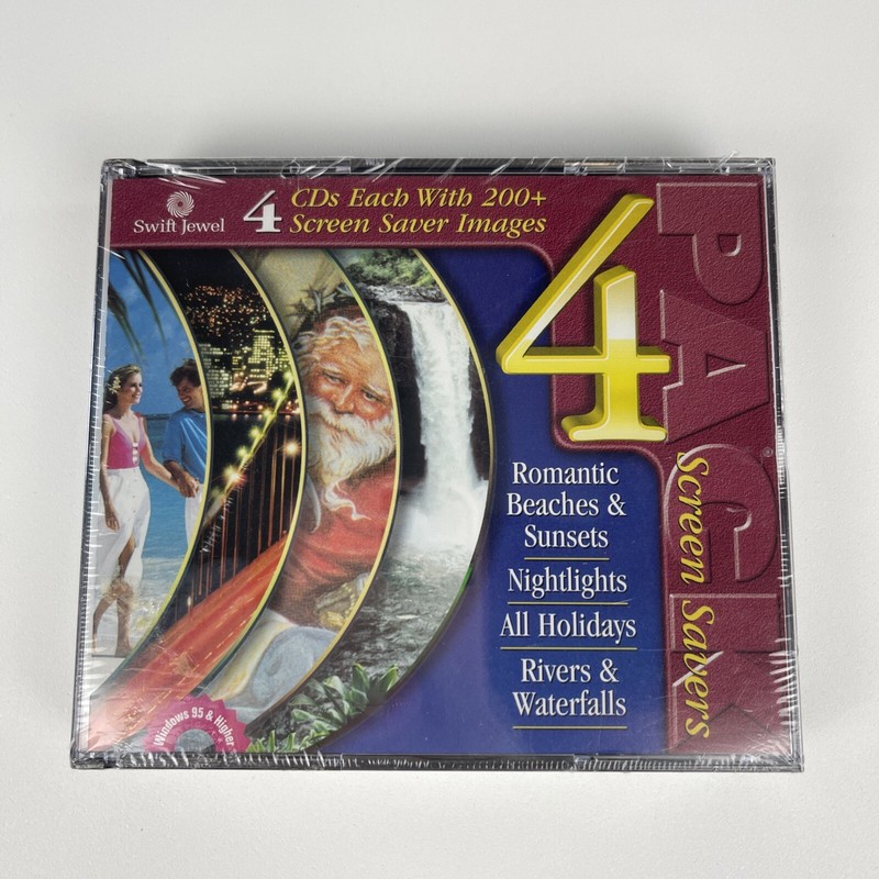 Beaches Holidays Nightlight CD-Rom Computer Screen Saver Color Images 4 CDS