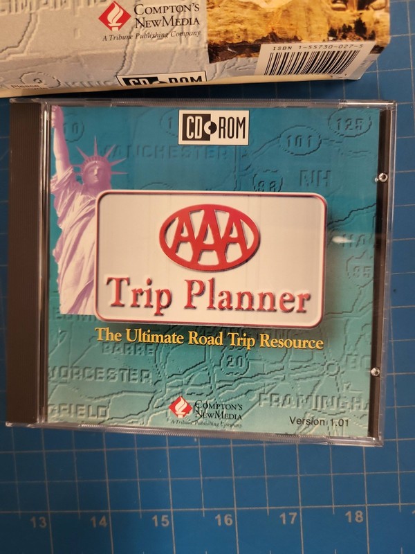 AAA Trip Planner CD-ROM 1994 Compton's NewMedia Road Trip Map PC Software gallery