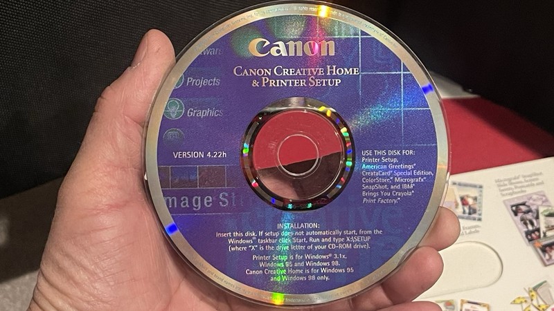 Canon Creative Home CD Printer Setup version 4.22h Cards Crafts Iron-ons Banner gallery
