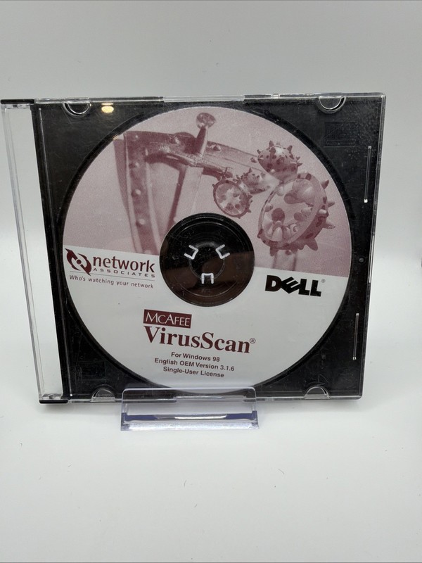 Dell McAfee Virus Scan for Windows 98 English OEM Version 3.1.6 Pre-owned Disc gallery