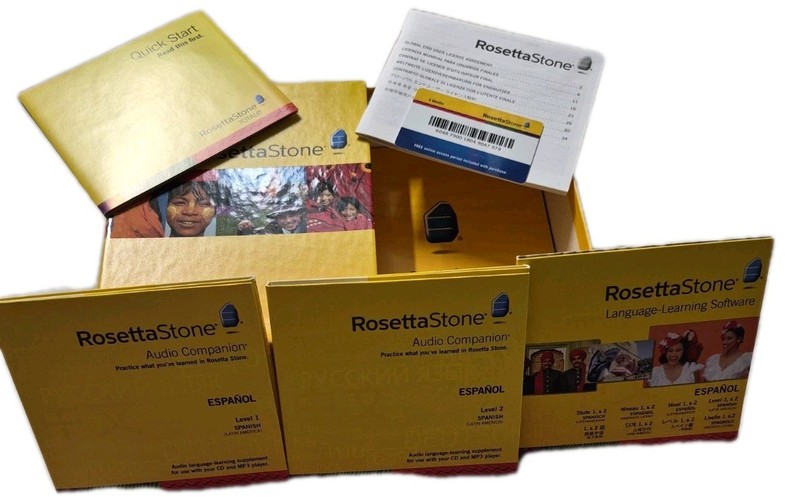 Learn Spanish with Rosetta Stone AND Berlitz Learning System FREE SHIPPING gallery