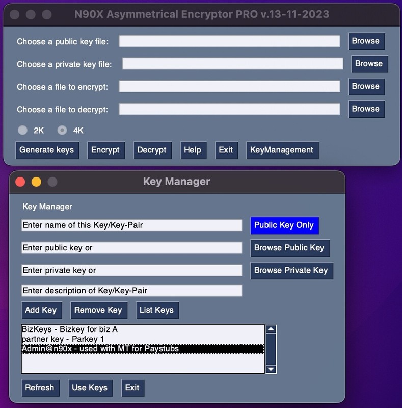 N90X Asymmetrical Encryptor Professional(4K PKI) SELECT your OS and CPU VERSION