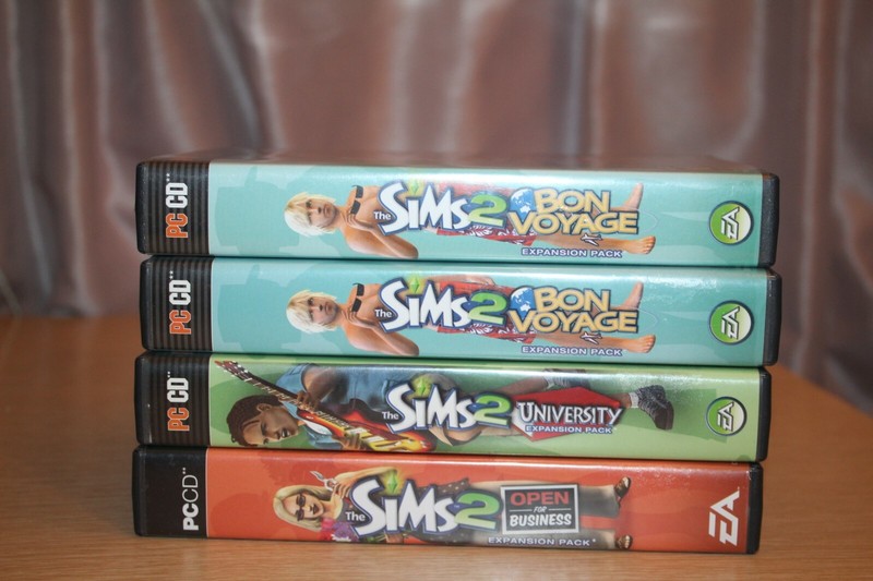 THE SIMS 2 Expansion Pack BUNDLE LOT SET of 4 Bon Voyage University Business PC gallery