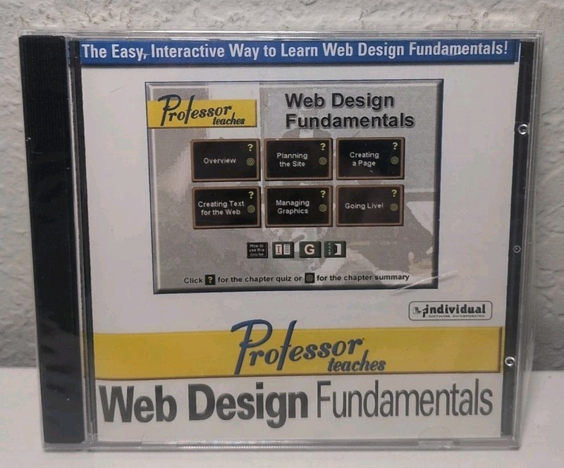 Professor Teaches Web Design Fundamentals CD ROM Brand New B306