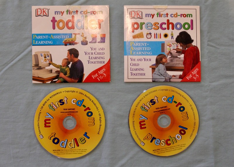 2 DK MY FIRST CD-ROMs LOT PC/Windows Toddler & Preschool