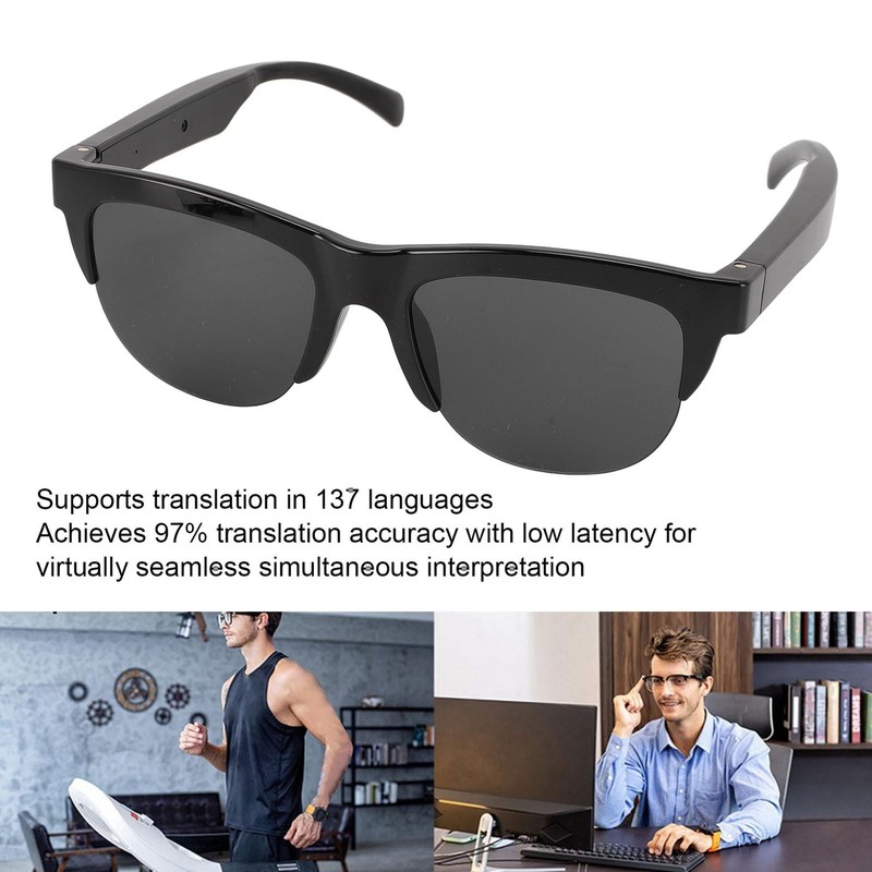 Translator Smart Glasses with Bilingual Subtitles, 137 Languages Translation... gallery