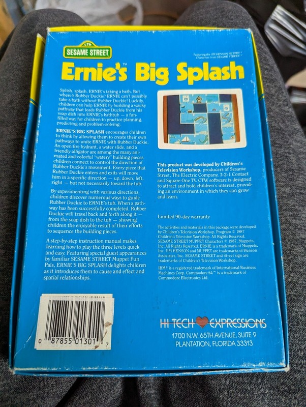 Sesame Street Ernie's Big Splash Commodore Computer Game Software Complete gallery
