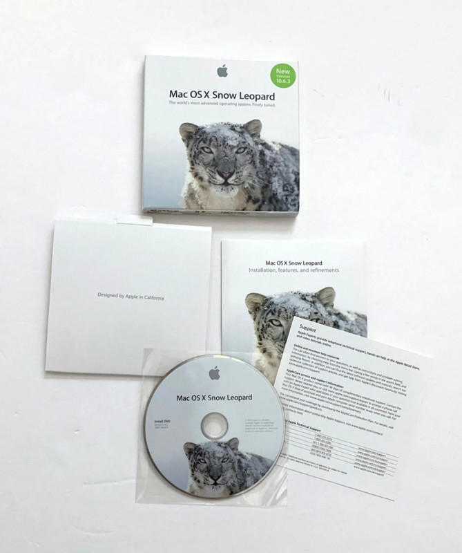 Mac OS X Snow Leopard 10.6.3 Install DVD Operating System MC5732/A
