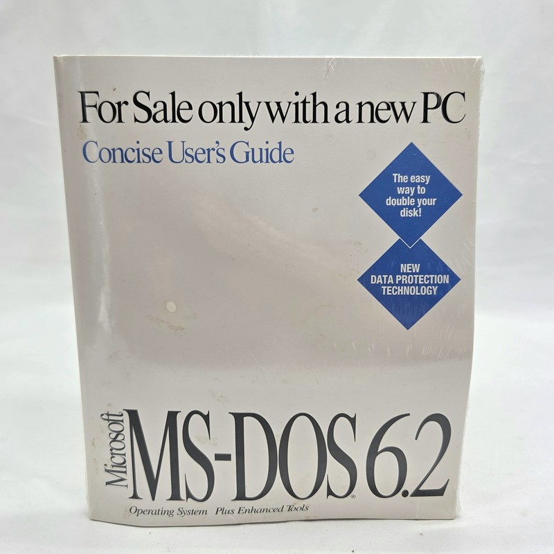 Microsoft MS-DOS 6.2 Operating System User’s Guide & Software Disks NEW Sealed