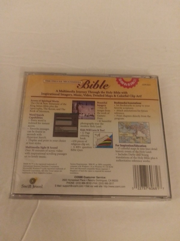 The Deluxe Multimedia Bible CD-ROM For Windows 3.1 to XP by Cosmi / Swift Jewel gallery